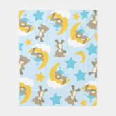 Bärenmuster, Niedliche Bären, Teddybären, Sterne Fleecedecke (Vorderseite)