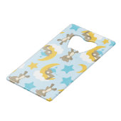 Bärenmuster, Niedliche Bären, Teddybären, Sterne Geldbeutel Flaschenöffner (Rückseite Schrägansicht)