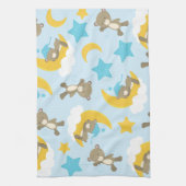 Bärenmuster, Niedliche Bären, Teddybären, Sterne Geschirrtuch (Vertikal)