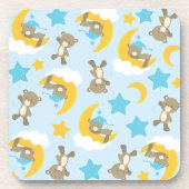 Bärenmuster, Niedliche Bären, Teddybären, Sterne Getränkeuntersetzer (Vorderseite)