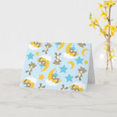 Bärenmuster, Niedliche Bären, Teddybären, Sterne Karte (Gelbe Blume)