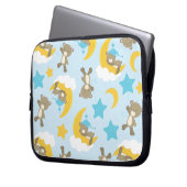 Bärenmuster, Niedliche Bären, Teddybären, Sterne Laptopschutzhülle (Vorderseite Links)
