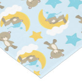 Bärenmuster, Niedliche Bären, Teddybären, Sterne Mittelgroßer Tischläufer (Ecke)