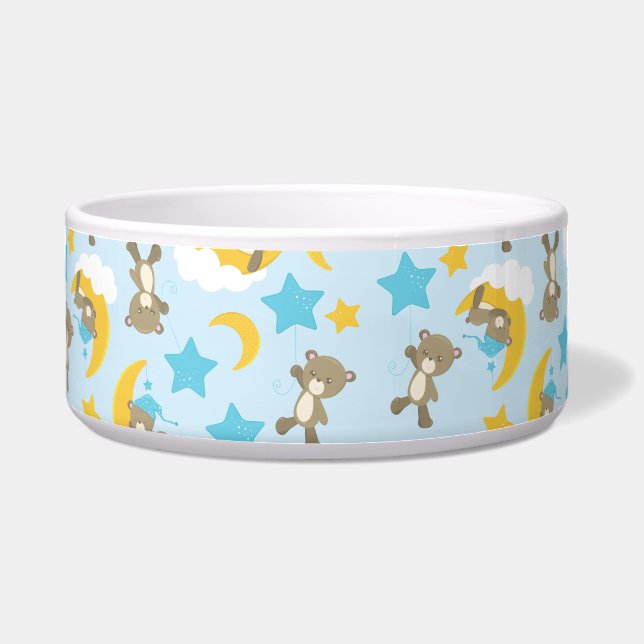 Bärenmuster, Niedliche Bären, Teddybären, Sterne Napf (Vorderseite)