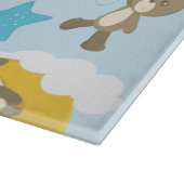 Bärenmuster, Niedliche Bären, Teddybären, Sterne Schneidebrett (Ecke)