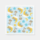 Bärenmuster, Niedliche Bären, Teddybären, Sterne Serviette (Vorderseite)