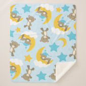 Bärenmuster, Niedliche Bären, Teddybären, Sterne Sherpadecke (Vorderseite)