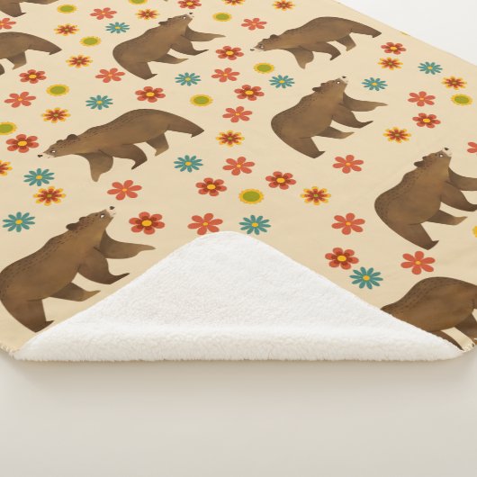 Bärenmuster Sherpadecke (3/4)