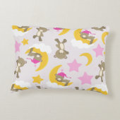 Bärenmuster, Teddybären, Niedliche Bären, Sterne Dekokissen (Rückseite)