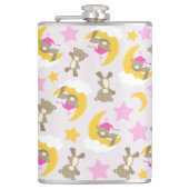 Bärenmuster, Teddybären, Niedliche Bären, Sterne Flachmann (Vorderseite)