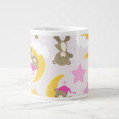 Bärenmuster, Teddybären, Niedliche Bären, Sterne Jumbo-Tasse (Vorderseite)
