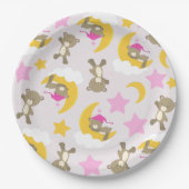 Bärenmuster, Teddybären, Niedliche Bären, Sterne Pappteller (Vorderseite)