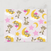 Bärenmuster, Teddybären, Niedliche Bären, Sterne Postkarte (Vorderseite)