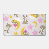 Bärenmuster, Teddybären, Niedliche Bären, Sterne Schreibtischunterlage (Vorderseite)