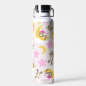 Bärenmuster, Teddybären, Niedliche Bären, Sterne Trinkflasche (Rückseite)