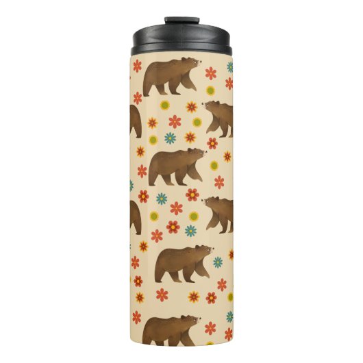Bärenmuster Thermosbecher (Vorderseite)