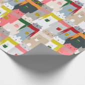 Bärenmuster-Umschlagpapier Geschenkpapier (Ecke)