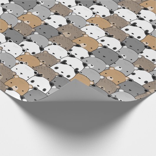 Bärenmuster-Umschlagpapier Geschenkpapier (Ecke)
