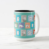 Bärenmuster Zweifarbige Tasse (VorderseiteRechts)