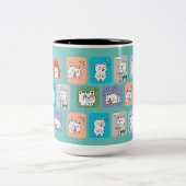 Bärenmuster Zweifarbige Tasse (Mittel)