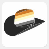 Bärenmütze Quadratischer Aufkleber (Vorderseite)