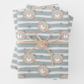 Bärennahtlose Muster Background Babydusche Geschenkpapier Set (Beispiel)