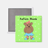 Bärenname Magnet (Vorderseite/Rückseite)