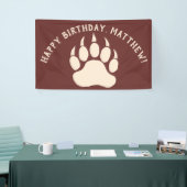 Bärenpaw-Benutzerdefinierte Nachricht Burgund und Banner (Messeveranstaltung)