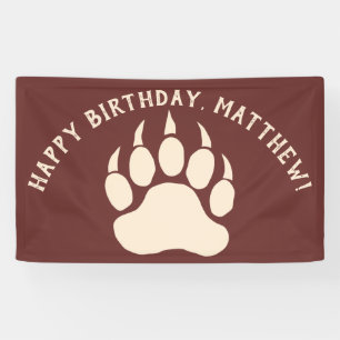 Bärenpaw-Benutzerdefinierte Nachricht Burgund und Banner