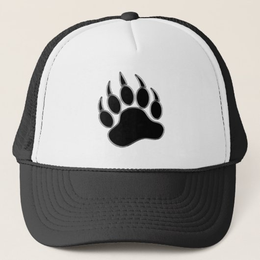 Bärenpaw /Claw Silver Futter - Hat Truckerkappe (Vorderseite)