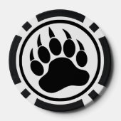 Bärenpaw-Pommes frites und Poker Pokerchips (Rückseite)