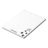 Bärenpaw Print Custom Dot Grid Notizblock (Rotiert)