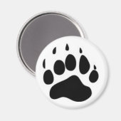 Bärenpaw Print Magnet (Vorderseite/Rückseite)