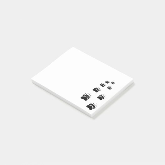 Bärenpaw Print Post-it Klebezettel (angewinkelt)