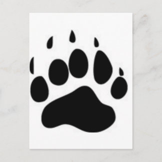 Bärenpaw Print Postkarte