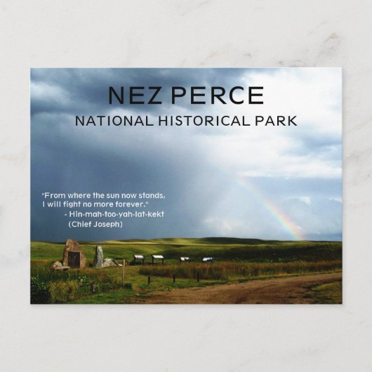 Bärenpaw-Schlachtfeld, Nez Perce HIstorical Park Postkarte (Vorderseite)