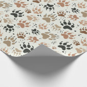 Bärenpflaster und -spuren geschenkpapier (Ecke)