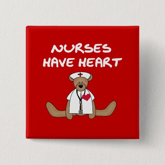 Bärenpfleger haben herzliche T - Shirt und Geschen Button (Vorderseite)