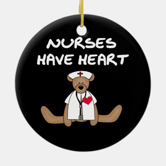 Bärenpfleger haben herzliche T - Shirt und Geschen Keramik Ornament (Hinten)