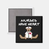 Bärenpfleger haben herzliche T - Shirt und Geschen Magnet (Vorderseite/Rückseite)