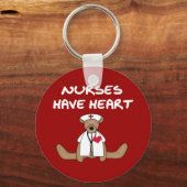 Bärenpfleger haben herzliche T - Shirt und Geschen Schlüsselanhänger (Vorderseite)