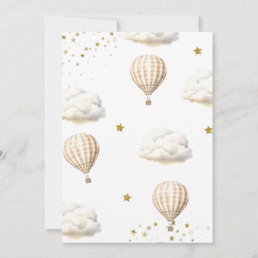 Bärenpilotenflugzeug erster Geburtstag Einladung (Rückseite)