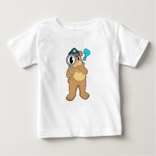 Bärenpolizist Magnifying Glas Baby T-shirt