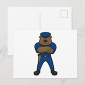 Bärenpolizist Postkarte (Vorne/Hinten)