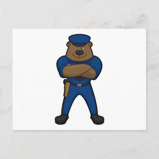 Bärenpolizist Postkarte (Vorderseite)