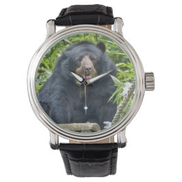 Bärenportrait-Foto Armbanduhr