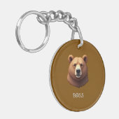 Bärenportrait-Schlüsselanhänger Schlüsselanhänger (Vorderseite links)
