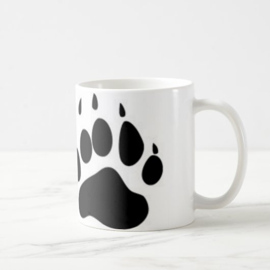 Bärenpranke-Druck Kaffeetasse (Rechts)