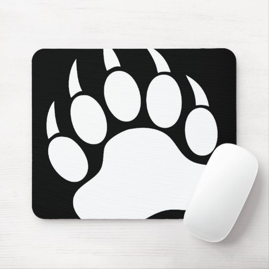 Bärenpranke (Rückseite) Mousepad (Mit Mouse)