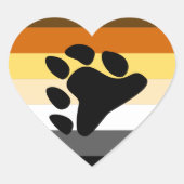 Bärenpride Herz-Aufkleber (Vorderseite)